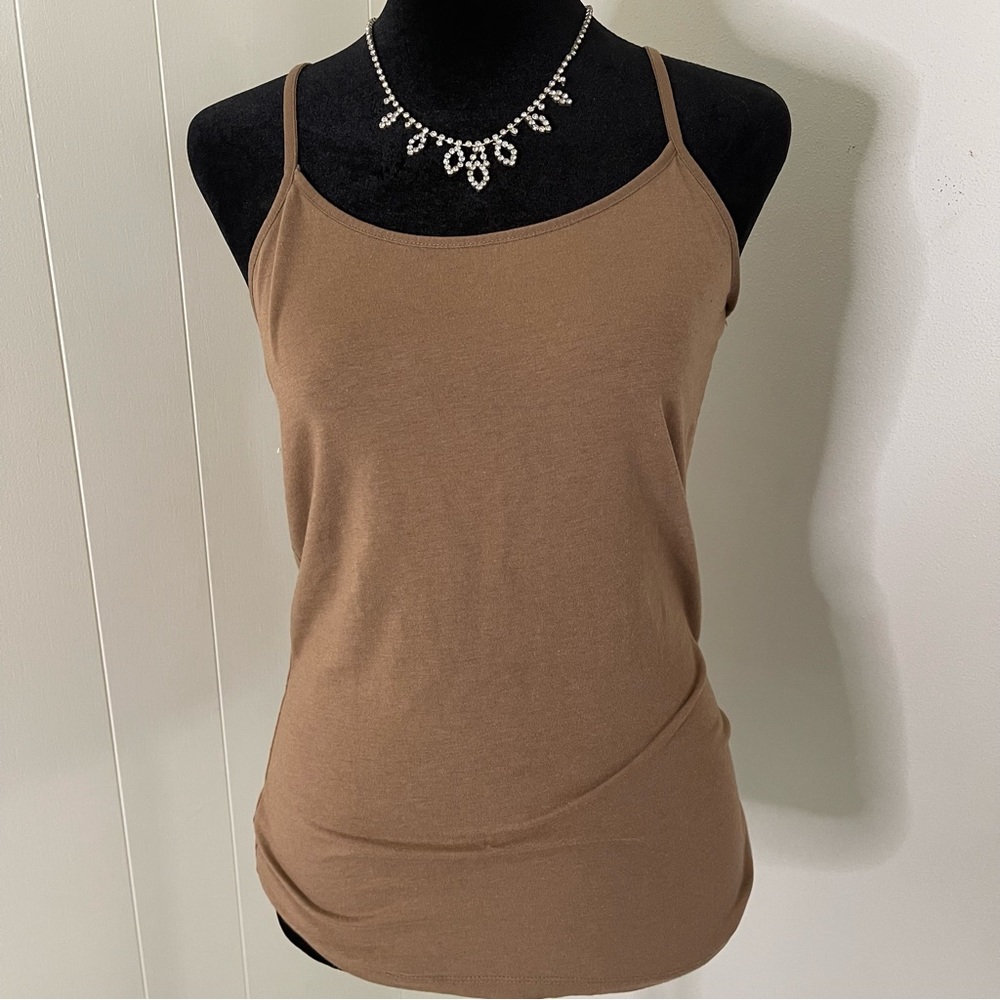 Brown spaghetti strap tank top